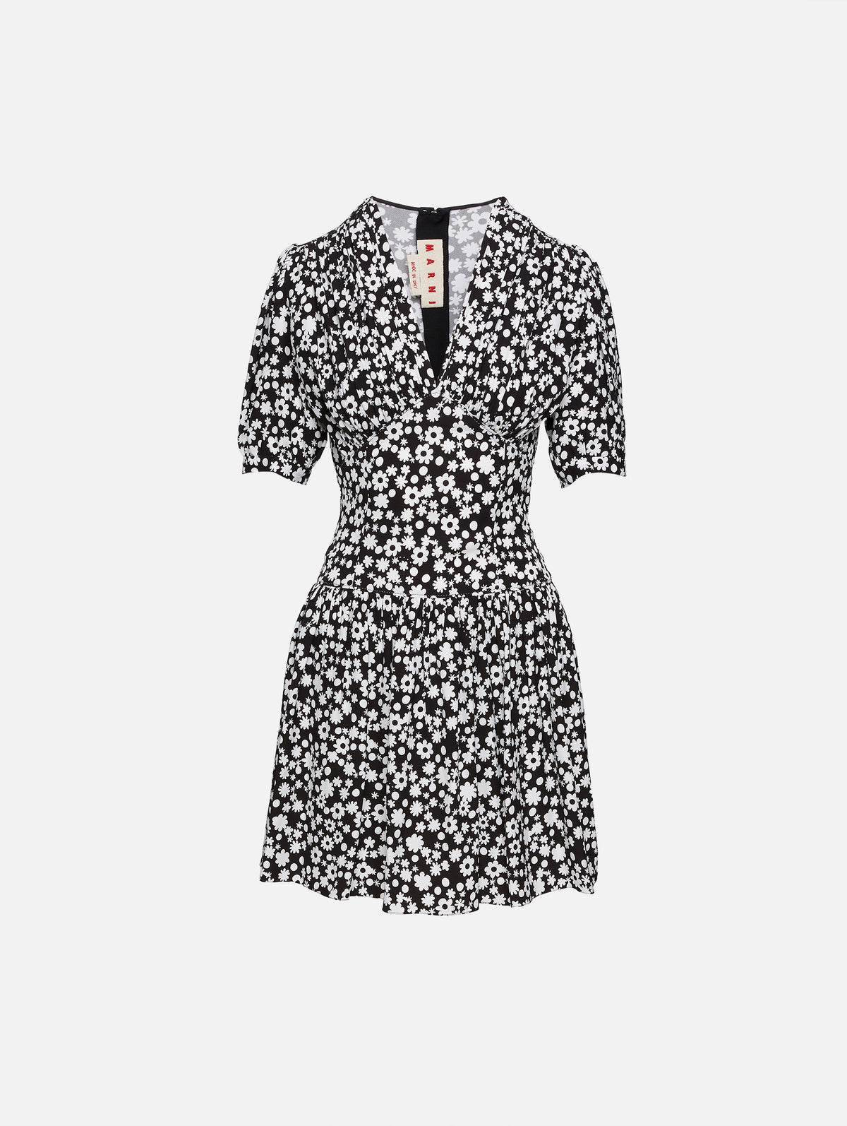 Marni Printed Gathered Mini Dress, Black, Women's, 4, Cocktail & Party Wedding Guest Dresses Mini Dresses Marni Printed Gathered Mini Dress, Black, Women's, 4, Cocktail & Party Wedding Guest Dresses Mini Dresses
