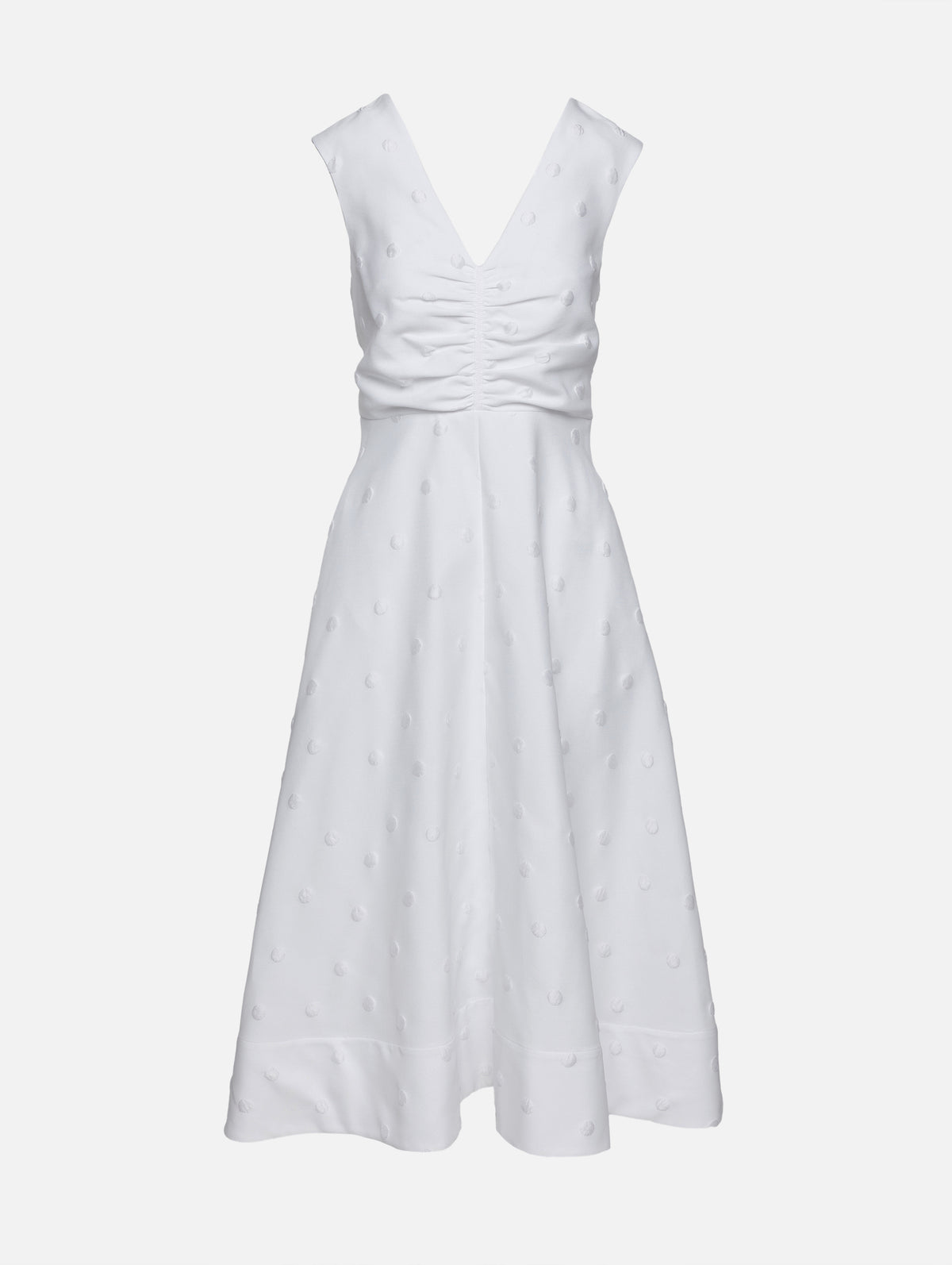 BRANDON MAXWELL | Women's | Eliza V-Neck Dress | White DAY Dress