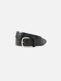 Jeanne Sleek Belt,DEHANCHE,BLACK CROCO,Image 1