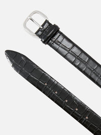 Jeanne Sleek Belt,DEHANCHE,BLACK CROCO,Image 3