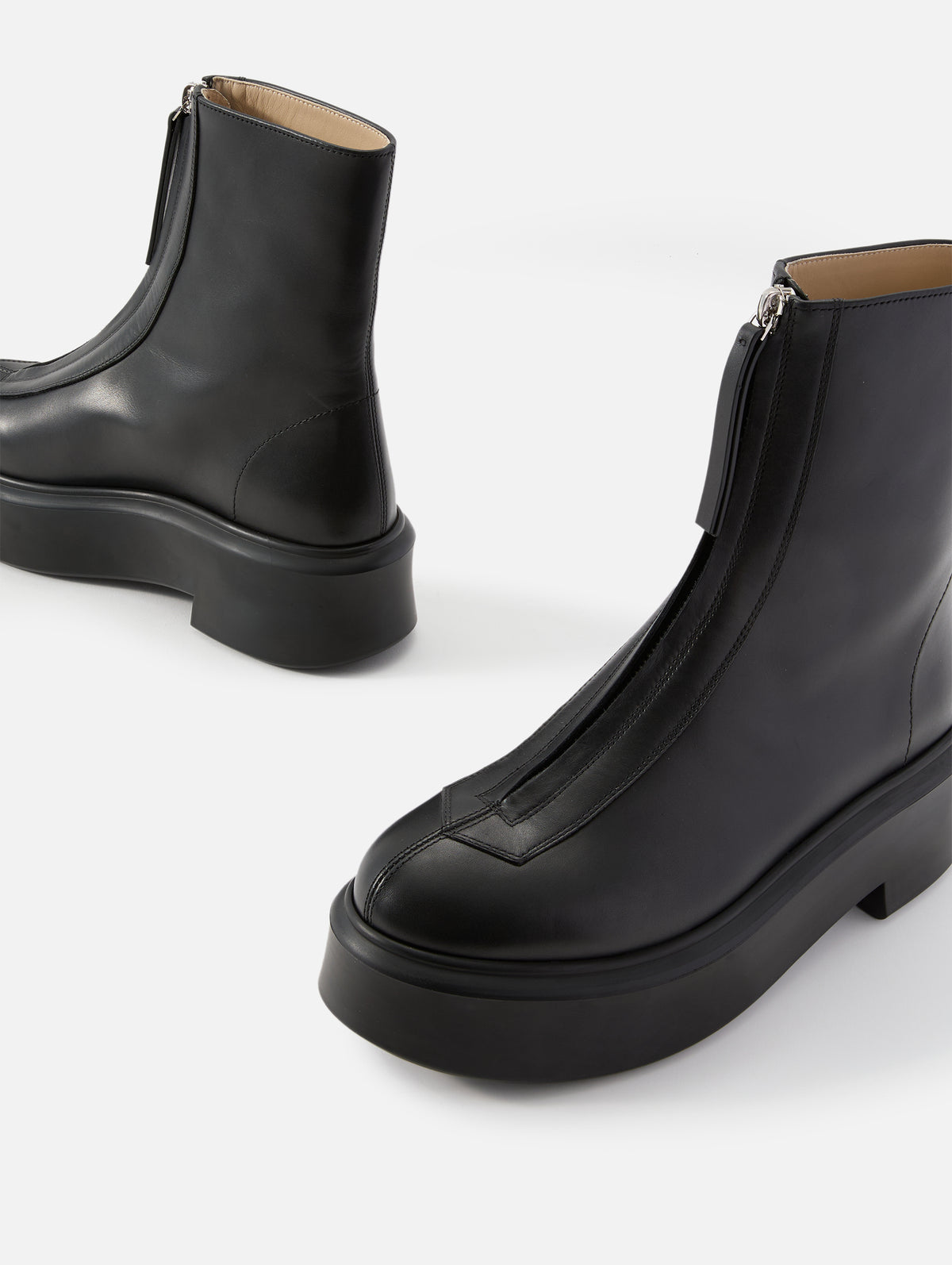 I Zipped Boot,THE ROW,BLACK,Image 2