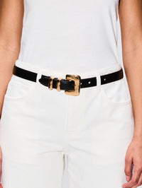 Tetra Belt,DEHANCHE,BLACK LEATHER/GOLD,Image 2