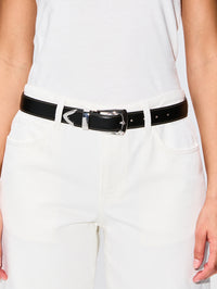Benny Belt,KHAITE,BLACK/OFF WHITE,Image 2