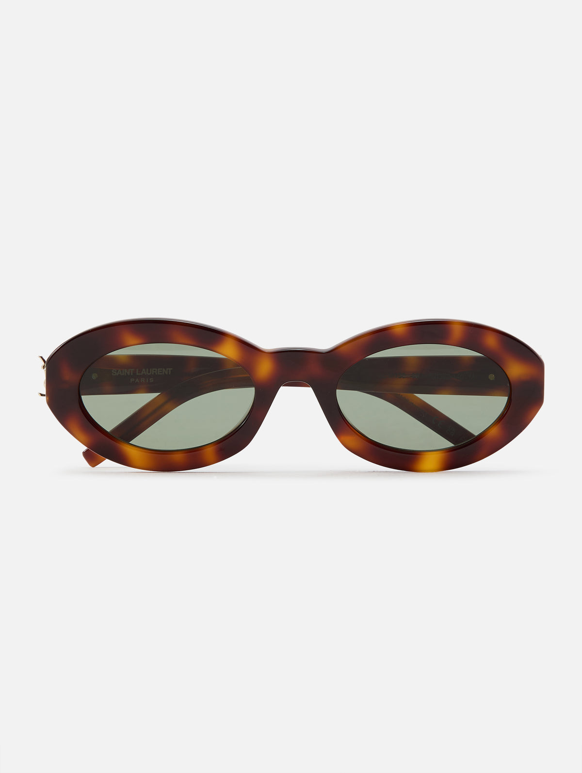 M136 Round Oval Frames,KERING EYE- SAINT LAURENT,HAVANA/GREEN,Image 3