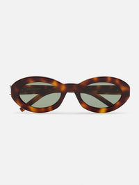 M136 Round Oval Frames,KERING EYE- SAINT LAURENT,HAVANA/GREEN,Image 3