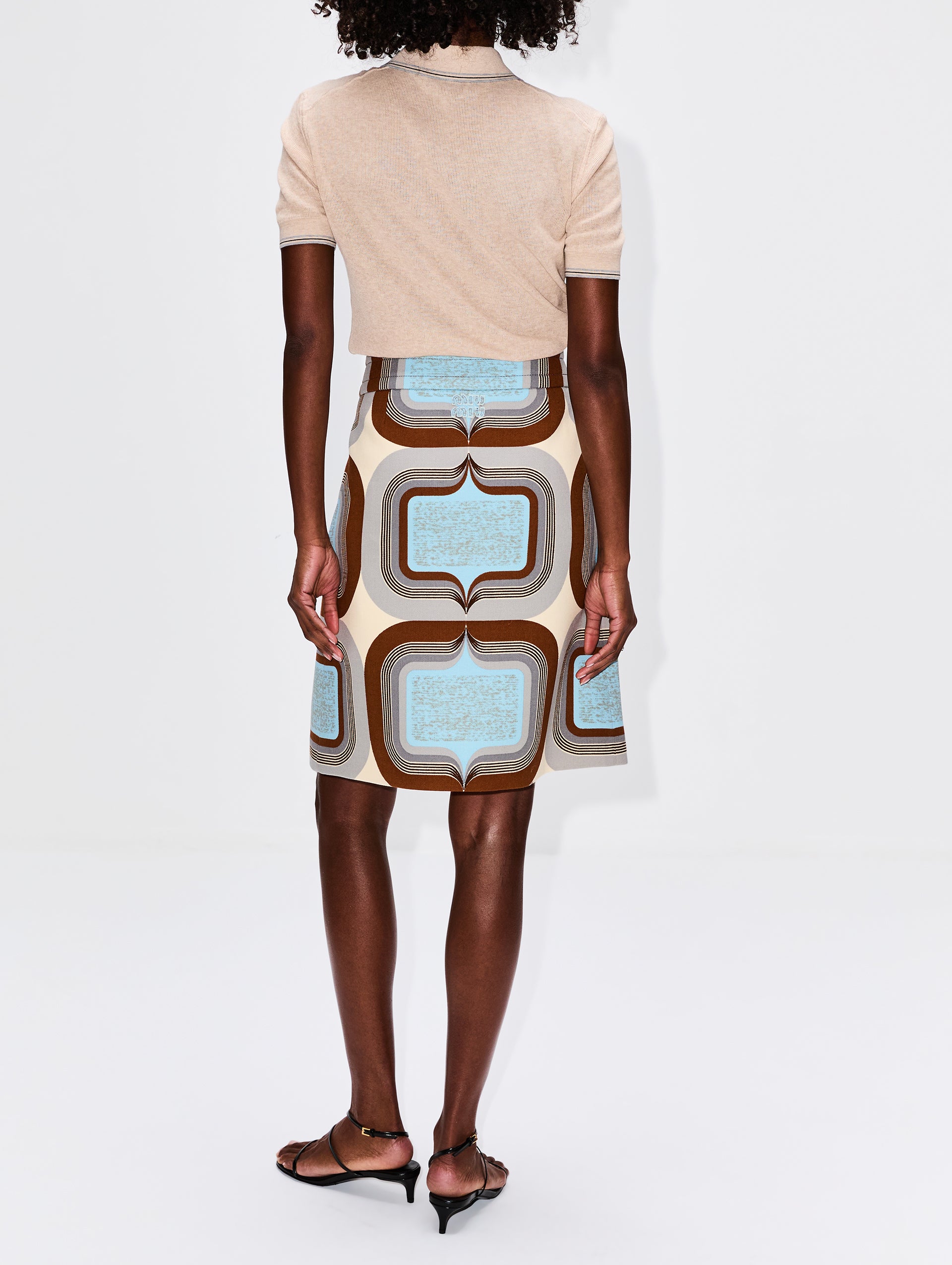 スカート MIU MIU Mottled Box Shaped Skirt スカート MIU MIU Mottled Box Shaped Skirt MIU MIU Mottled Box