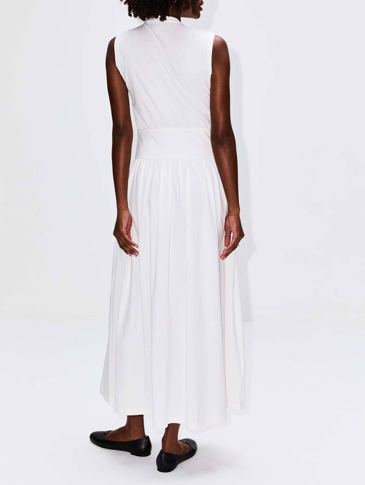 TOTÉME | Women's | Sleeveless Cotton Tee Dress | OFF White Dress DAY