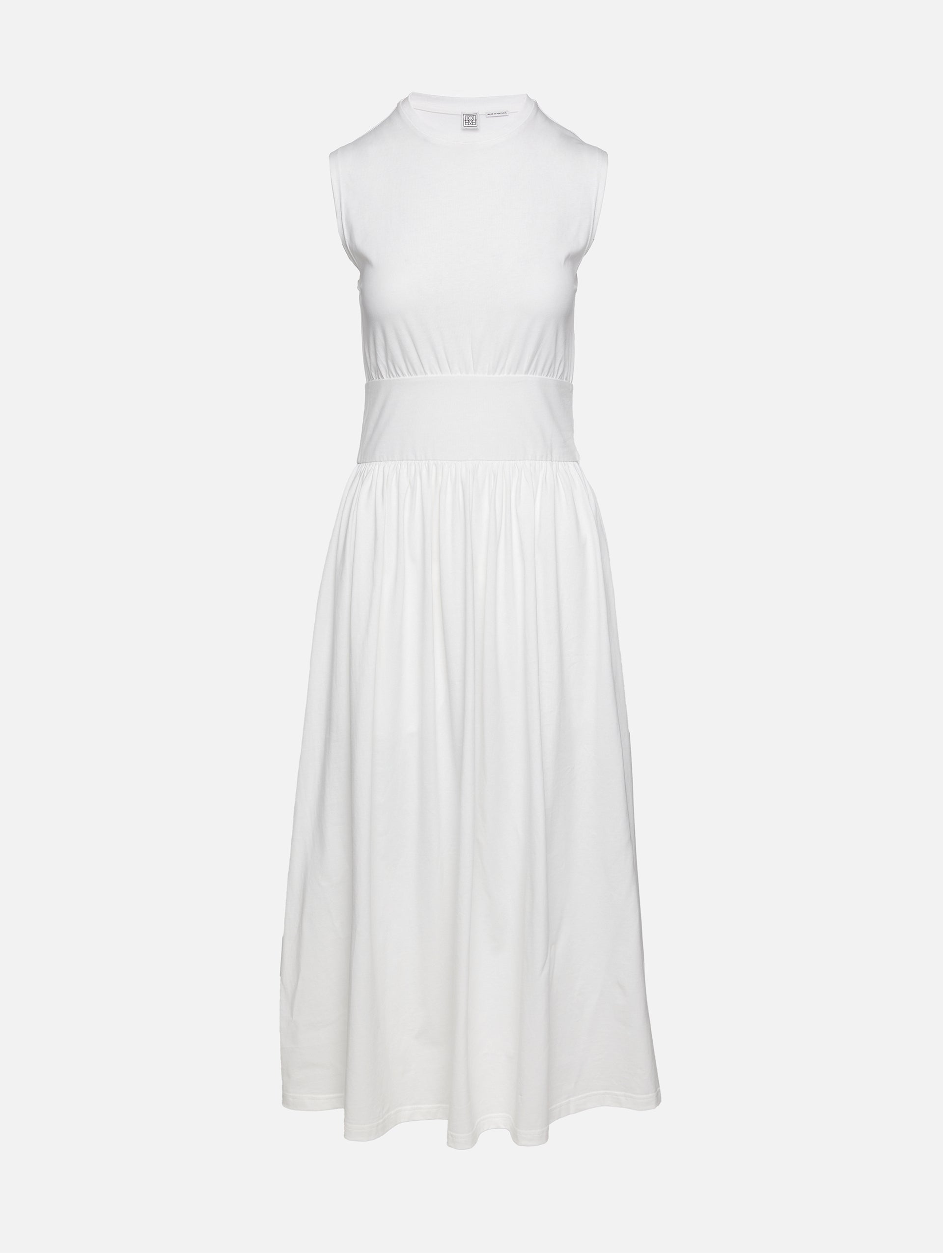 Sleeveless Cotton Tee Dress | TOTÉME | elysewalker