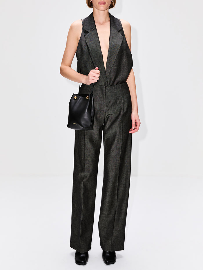 Soft Pebble Pouch,LOEWE,BLACK,Image 1