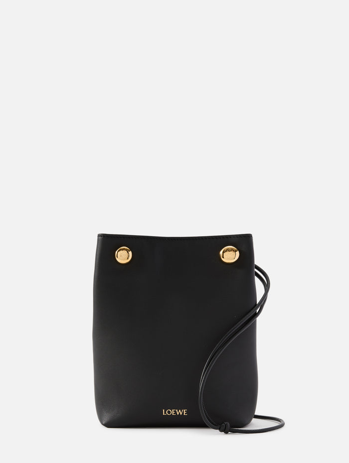 Soft Pebble Pouch,LOEWE,BLACK,Image 1