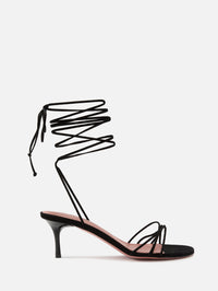 Lori Lace Up Heel 60mm,AMINA MUADDI,BLACK/MATTE BLACK,Image 1
