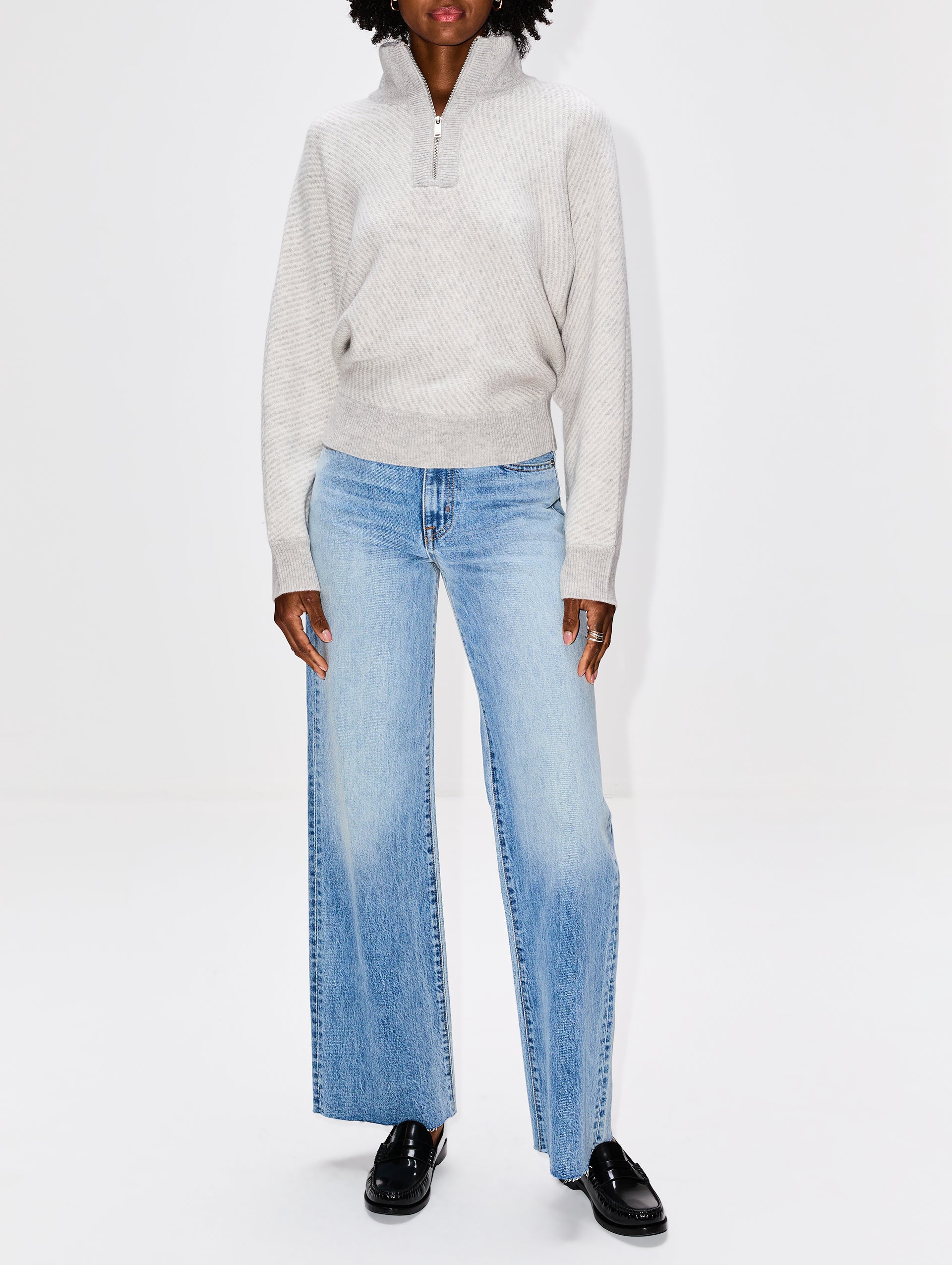 Amber Mock Neck Half Zip Top | SABLYN | elysewalker