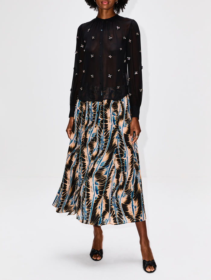 Rowan Skirt,ULLA JOHNSON,RIVER,Image 1