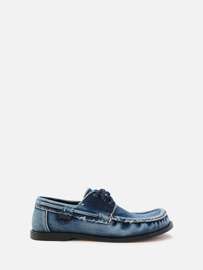 Campo Boat Shoe,LOEWE,RAW DENIM,Image 1