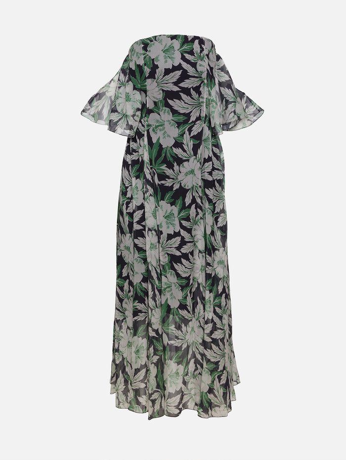 Off The Shoulder Floral Dress,LOEWE,MULTI,Image 1