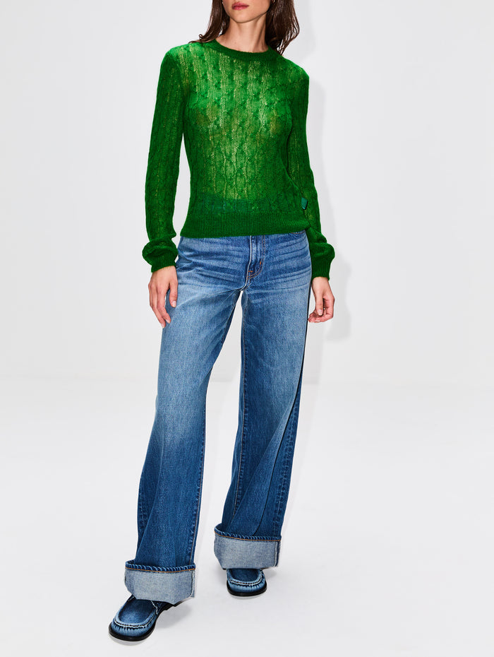 Sweater,LOEWE,GREEN,Image 1