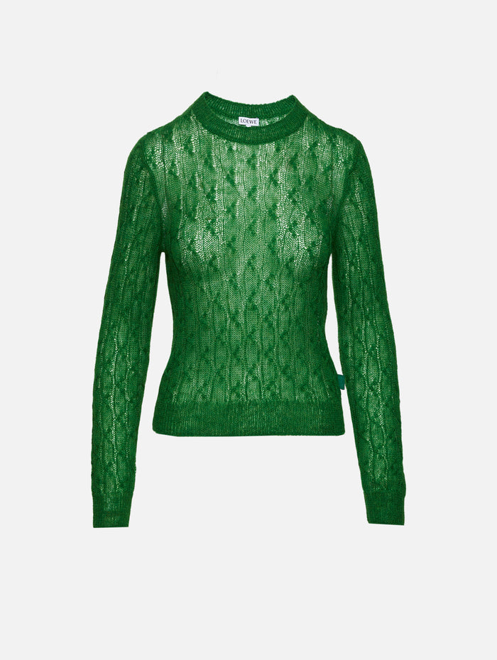 Sweater,LOEWE,GREEN,Image 1
