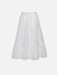 Tiered Skirt,LA LIGNE,IVORY,Image 1