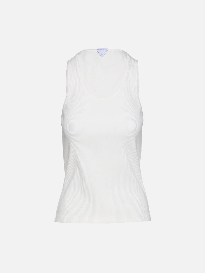 Knit Tank Top,BOTTEGA VENETA,CHALK,Image 1