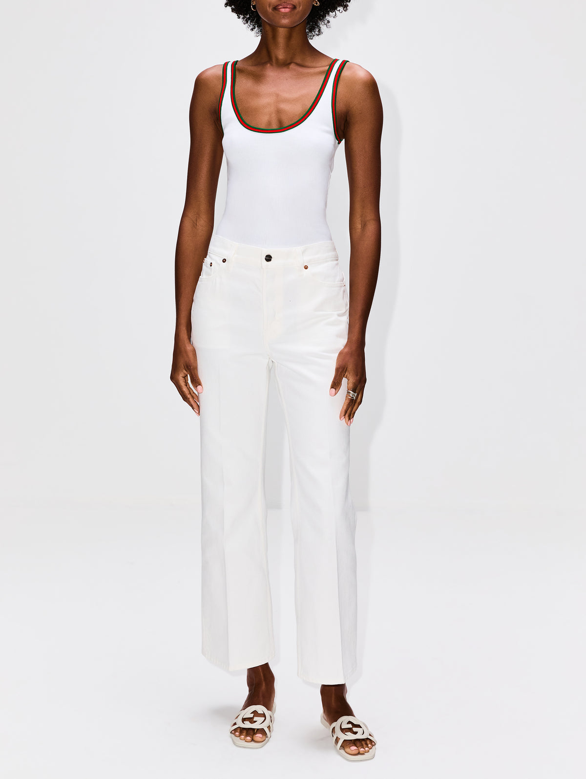 Palma Sandal,GUCCI,WHITE,Image 3