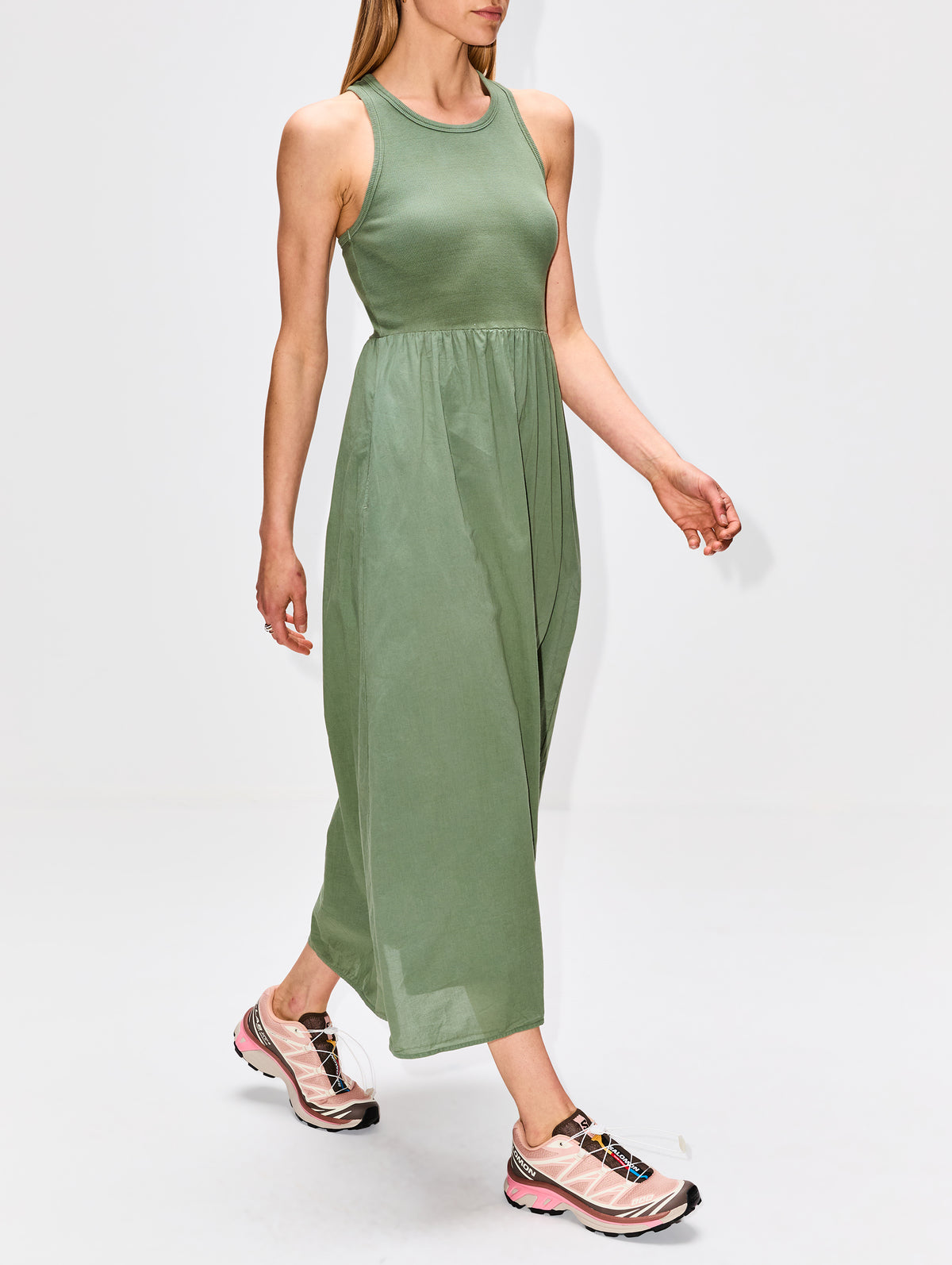 XRENA | Women's | Flynn Dress | ARMY GREEN Dress DAY | Size L XRENA | Women's | Flynn Dress | ARMY GREEN Dress DAY | Size L