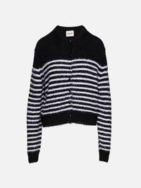 Jules Cardigan,KHAITE,BLACK/GLAZE,Image 1