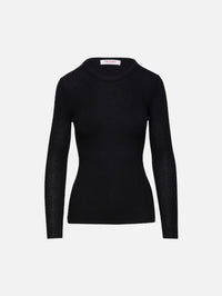 Ribbed Tee,ORGANIC,BLACK,Image 1