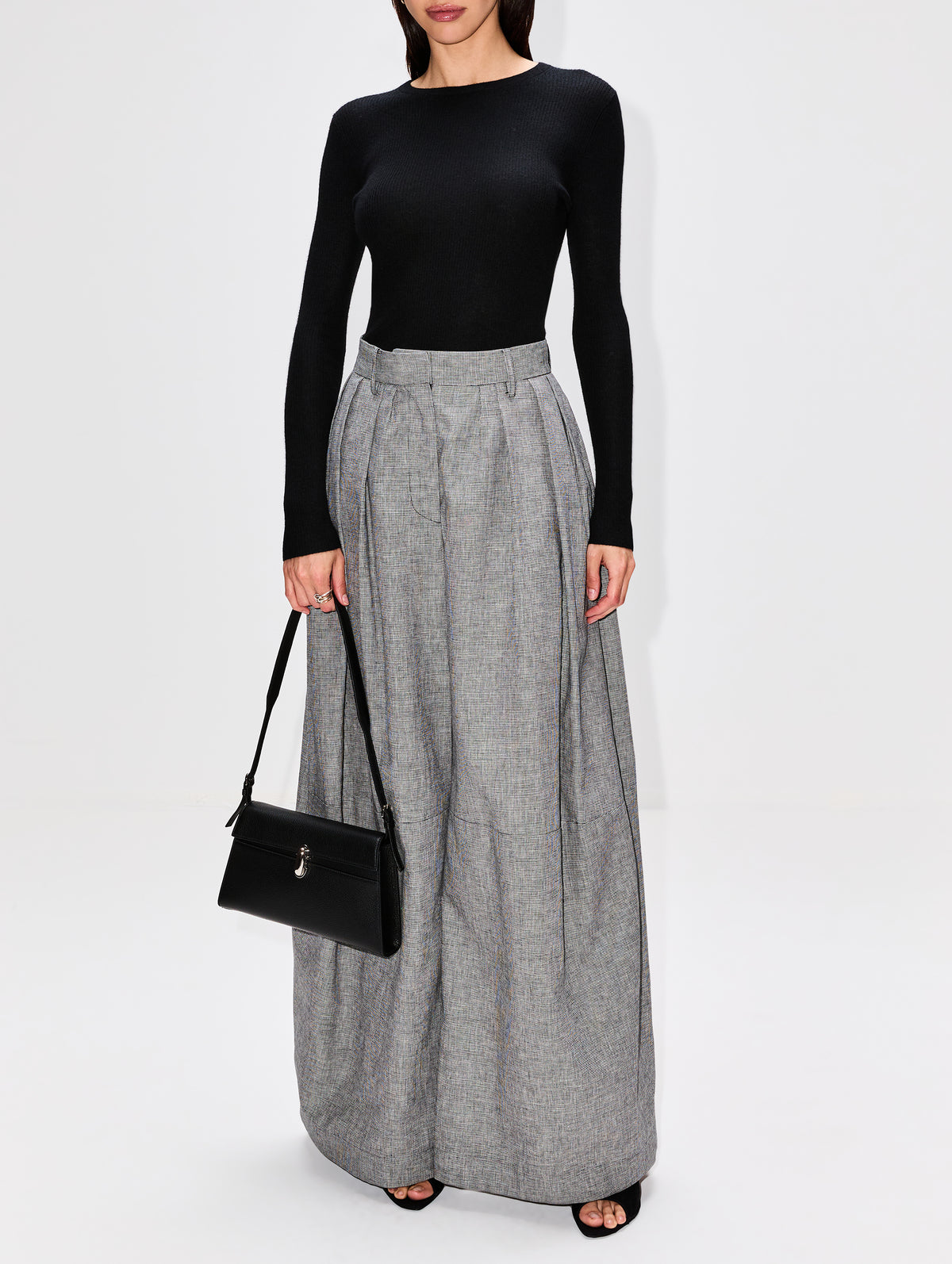 Ribbed Tee,ORGANIC,BLACK,Image 2