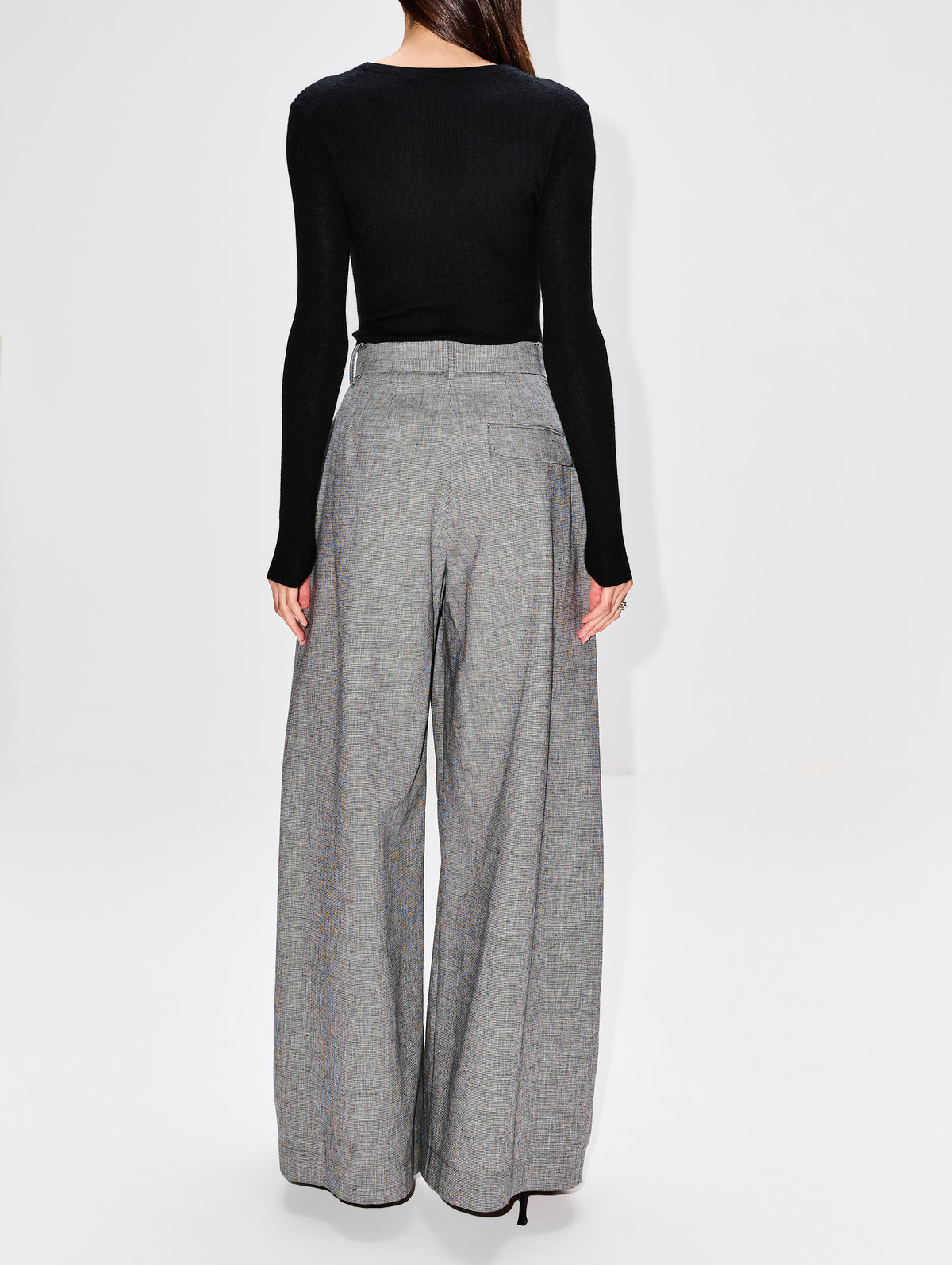 Ribbed Tee,ORGANIC,BLACK,Image 3