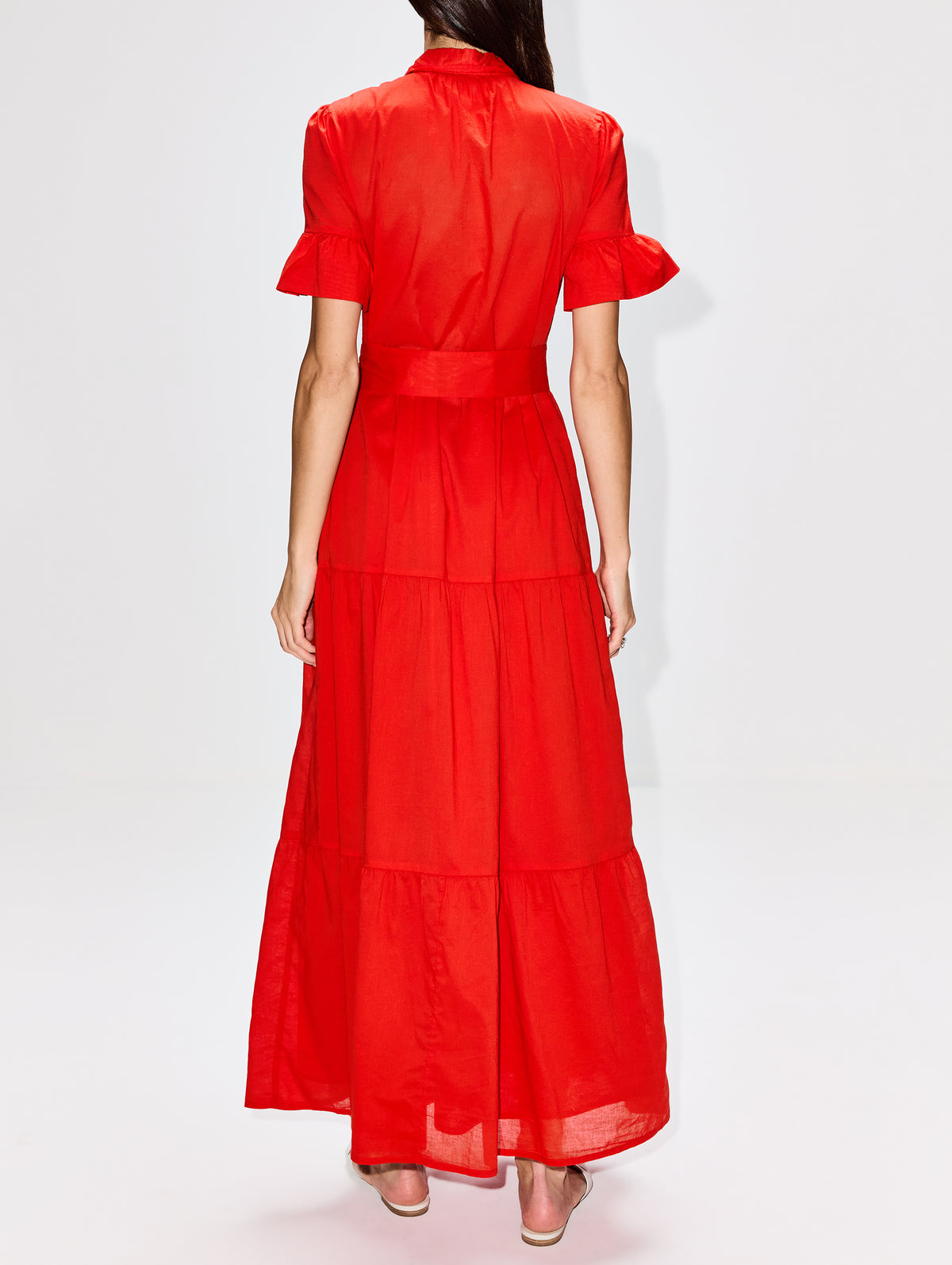 Martine Dress,BIRDS OF PARADIS BY TROVATA,TOMATO,Image 4