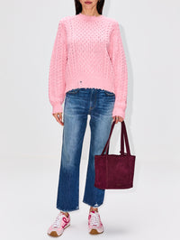 Aran Oversized Sweater,DENIMIST,PINK,Image 2