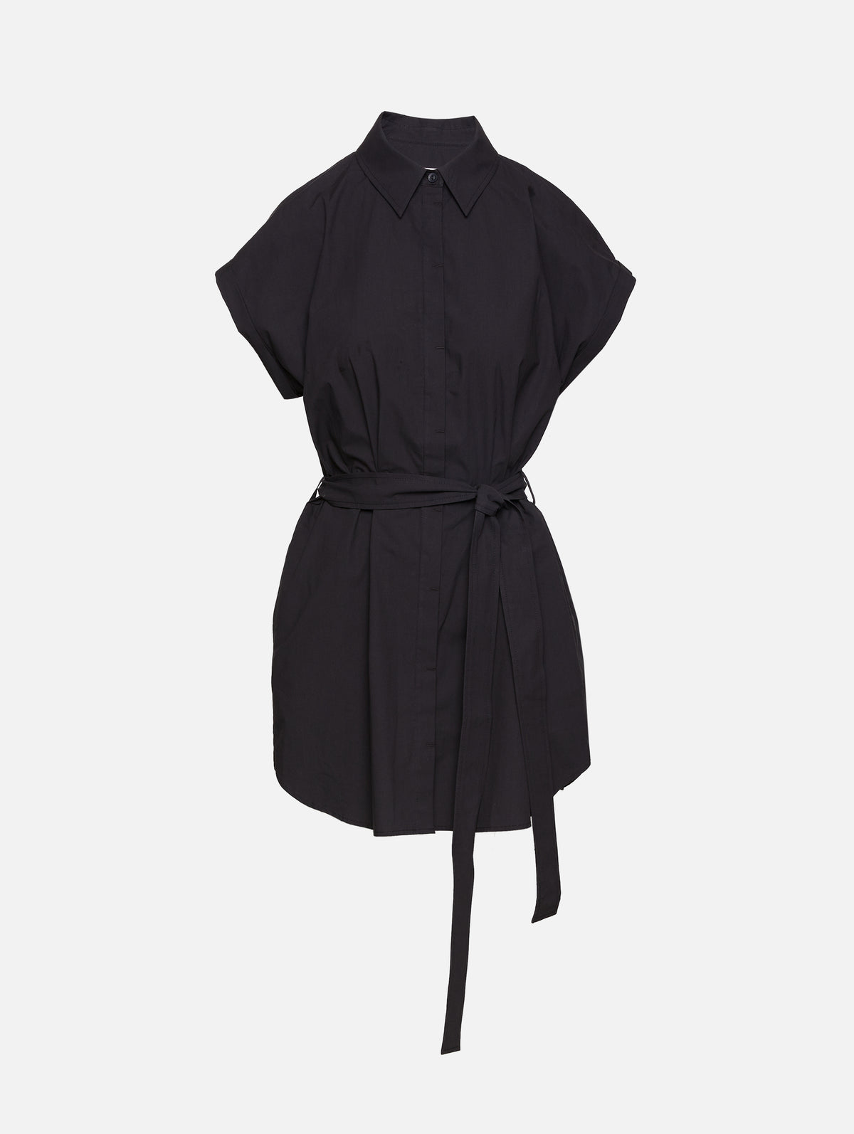 Mini Shirt Dress,MATTEAU,BLACK,Image 1