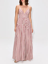 Gathered Peplum Camisole Dress,ROSETTA GETTY,MULTI,Image 2