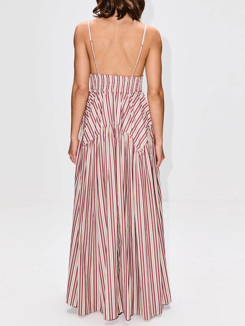 Gathered Peplum Camisole Dress