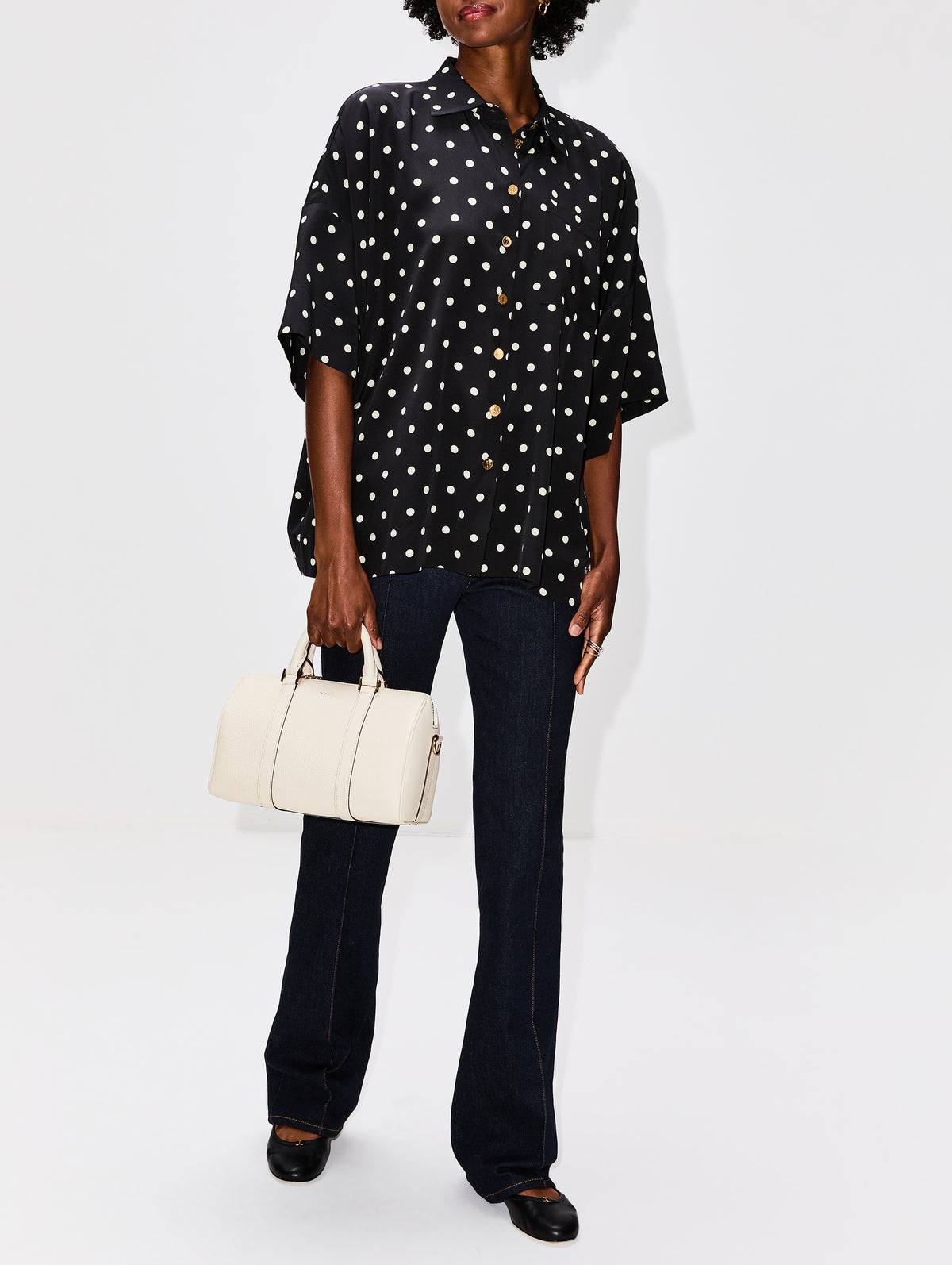 Zaoua Shirt,FRANCOISE,POLKA DOT BLACK,Image 2