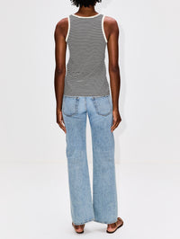 Striped Tank Top,SAINT LAURENT,BLACK/NATURAL,Image 3