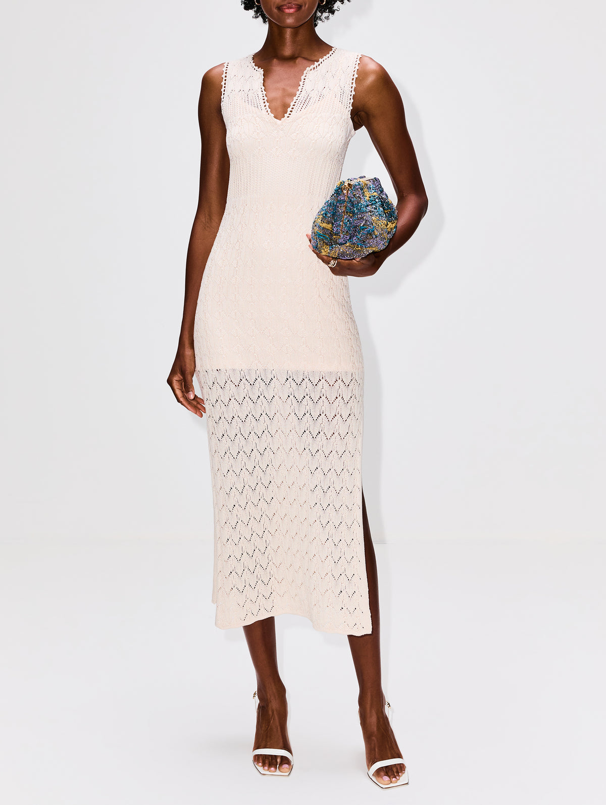 vanessa bruno crochet dress 2024 Vanessa Bruno 'Aimee' Crochet Midi Dress - Size XS
