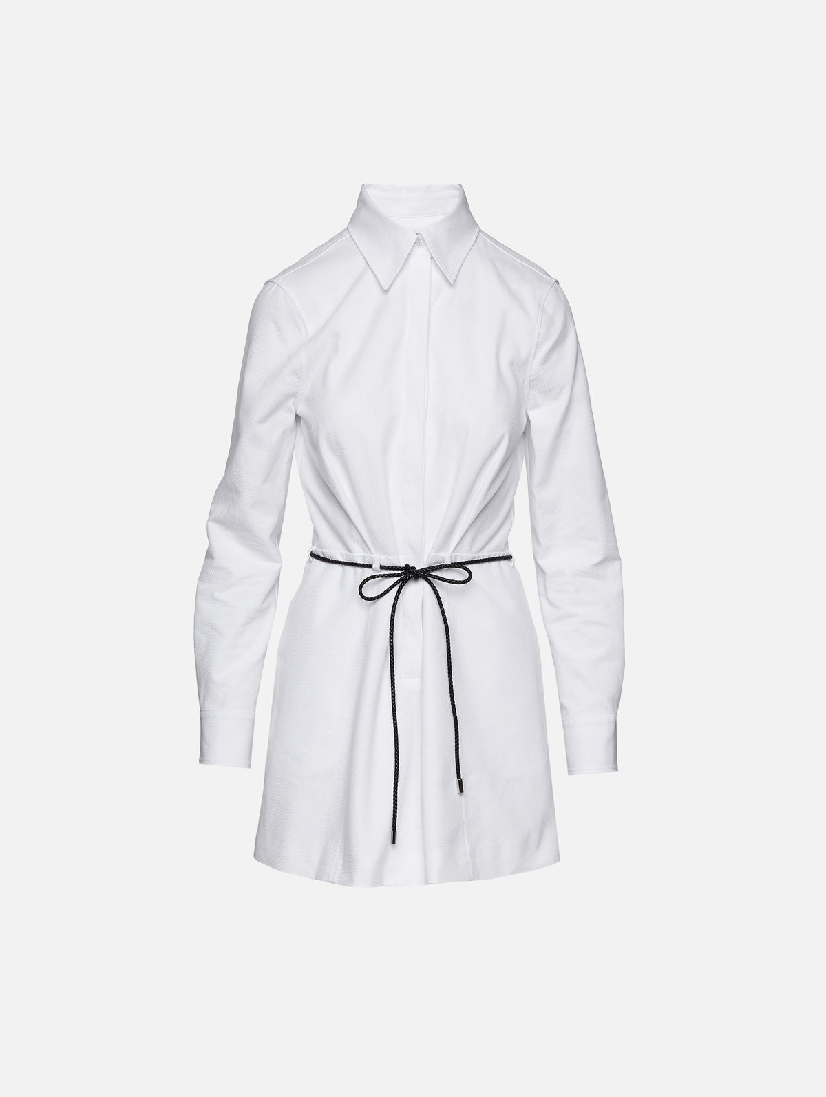Collared Shirt Dress,BRANDON MAXWELL,WHITE,Image 1
