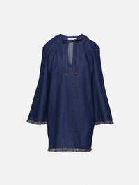 Rhiannon Fringe Denim Mini Dress,ZIMMERMANN,ATLANTIC,Image 1