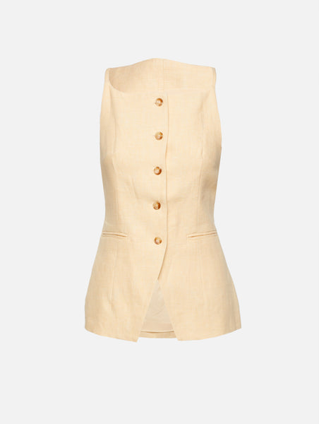 新品YILON SS CLASSIC GILET DRESS IVORY Nancy Gilet | POSSE | elysewalker