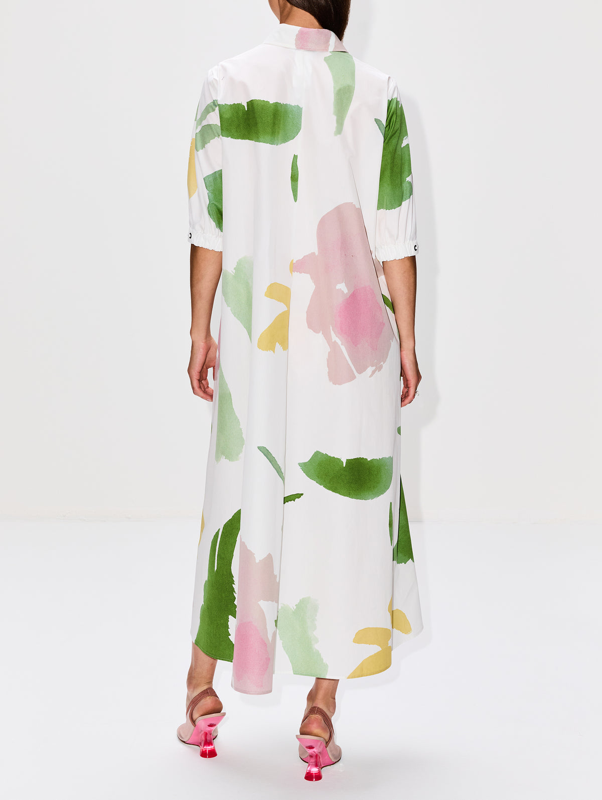Canter Dress,MAX MARA,WHITE MULTICOLOR,Image 4