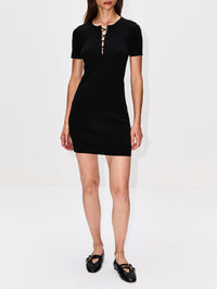 Palma Sweater Dress,NILI LOTAN,BLACK,Image 2