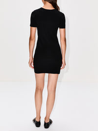 Palma Sweater Dress,NILI LOTAN,BLACK,Image 4