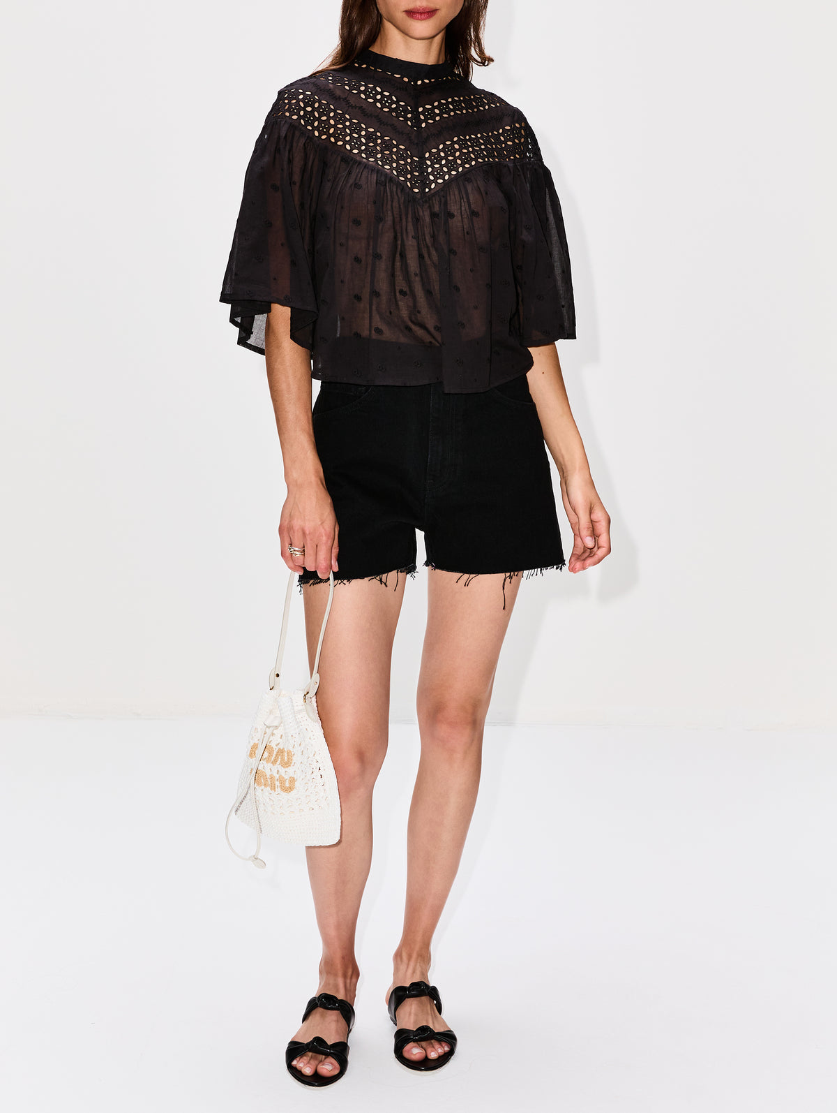 Mikki Blouse,NILI LOTAN,BLACK,Image 2
