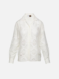 Lace Cotton Shirt,LOEWE,WHITE,Image 1