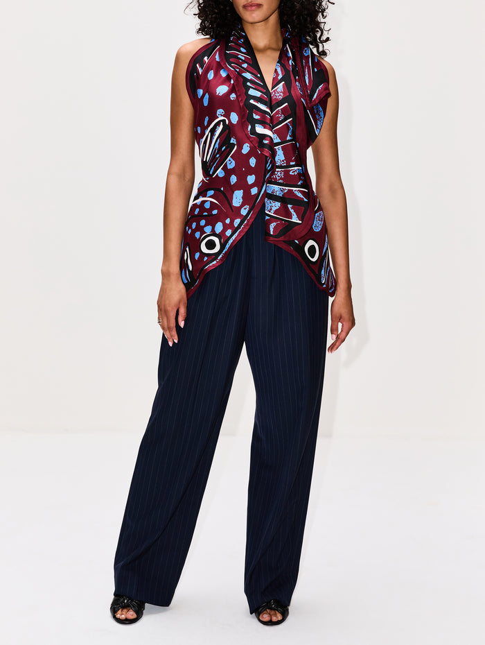 Fish Cut Top,BOTTEGA VENETA,BLACK CHERRY,Image 1