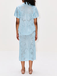 Ivy Short Sleeve Shirt,CALLE DEL MAR,TIDE,Image 3