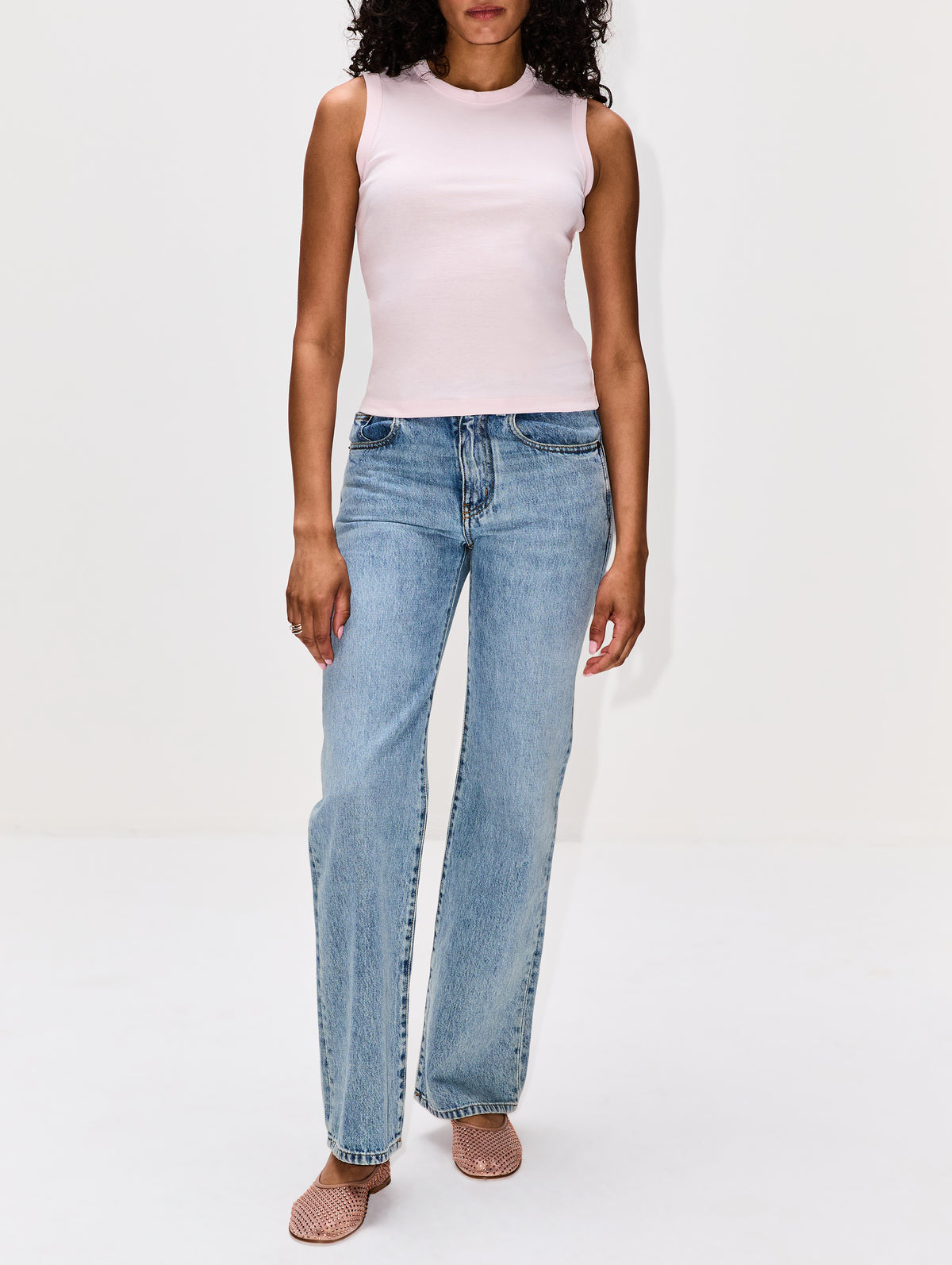 Esme Tank,FLORE FLORE,BABY PINK,Image 2