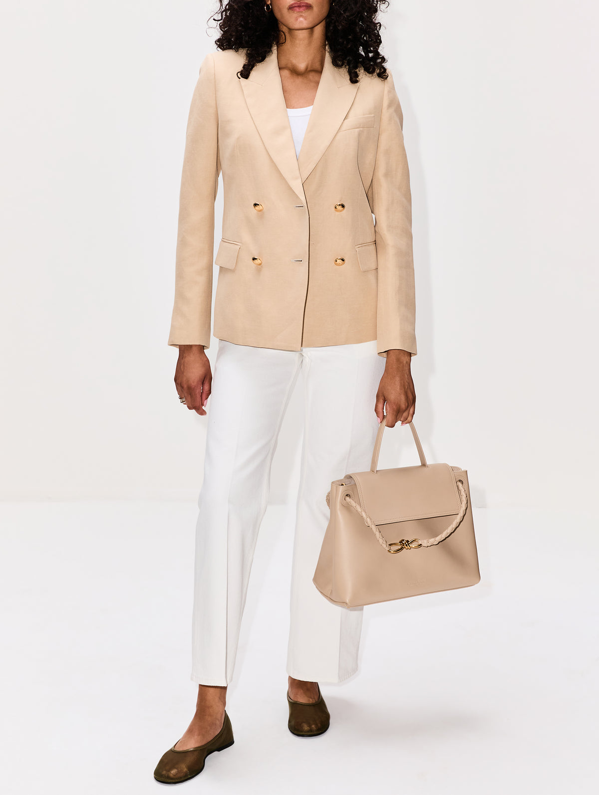 Veda Jacket,NILI LOTAN,KHAKI,Image 2