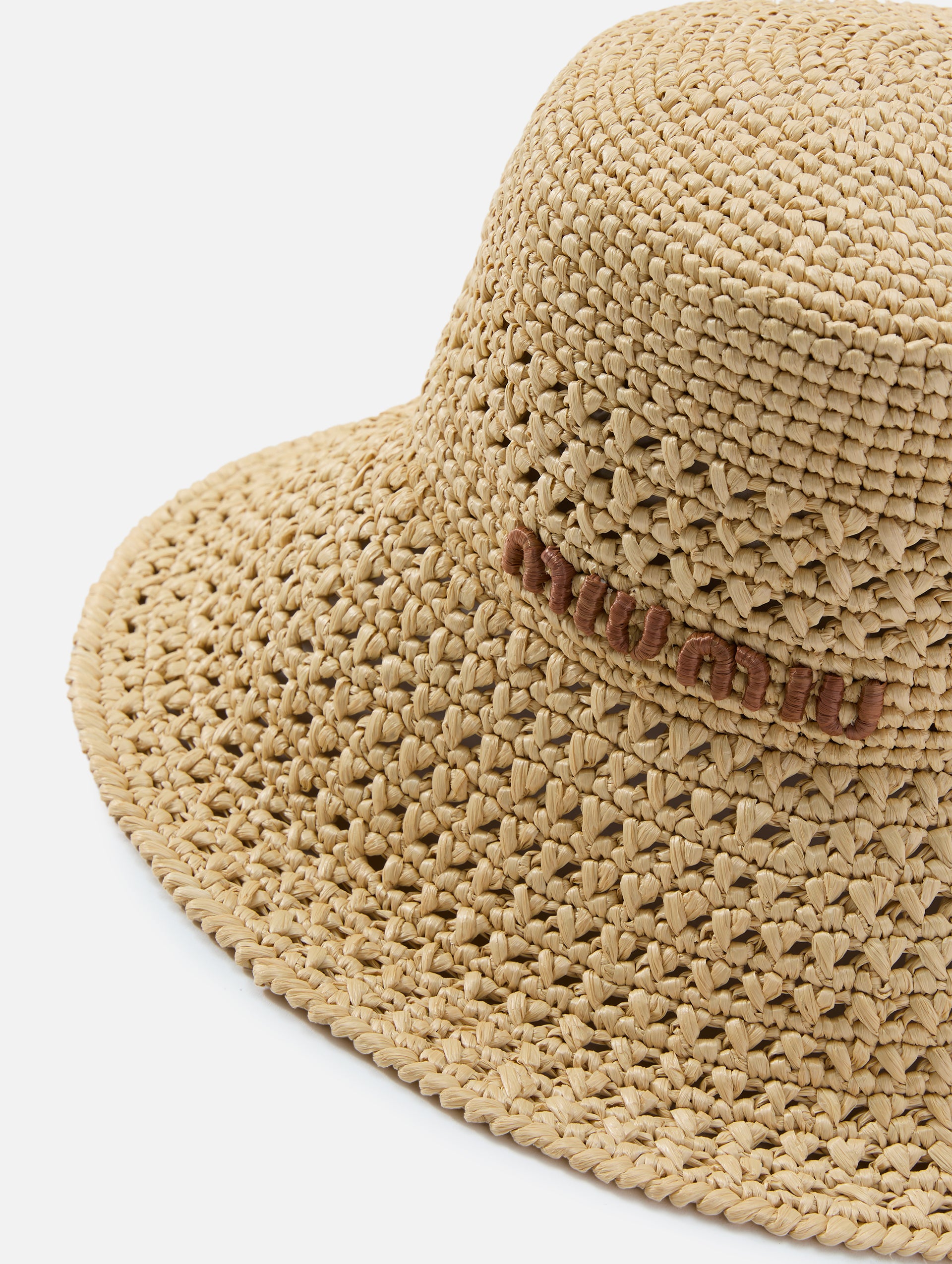 Crochet Wide Brim Hat | MIU MIU | elysewalker